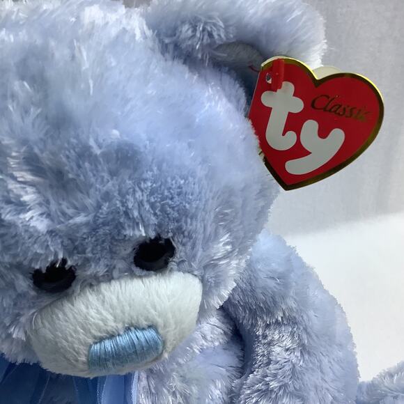 Ty Classic Plush - Radcliffe the Blue Bear - 12" NWT - TySilk Bear - Picture 2 of 7